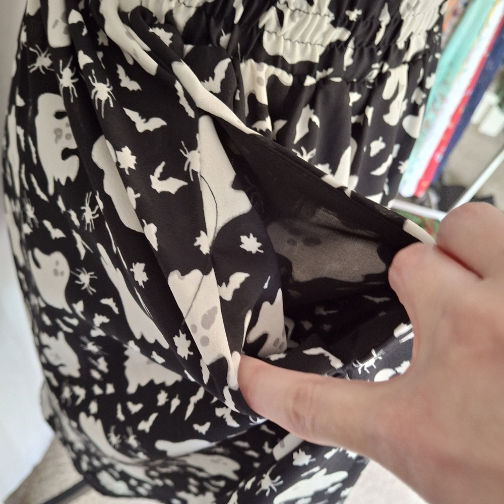 Modcloth Halloween Ghost Skirt Sz M - Picture 5 of 10